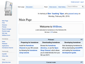 'wiibrew.org' screenshot