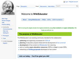 'wikieducator.org' screenshot