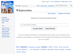 'wikiprocedure.com' screenshot