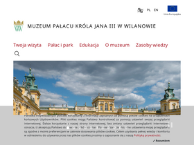 'wilanow-palac.pl' screenshot