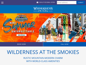 'wildernessatthesmokies.com' screenshot