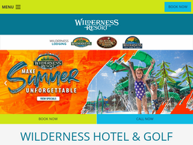'wildernessresort.com' screenshot