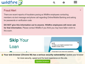 'wildfirecu.org' screenshot