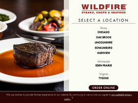 'wildfirerestaurant.com' screenshot