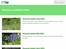 'wildlifeonline.me.uk' screenshot