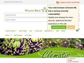 'wilsonbrosgardens.com' screenshot