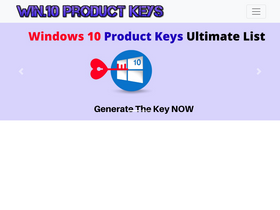 'win10productkeys.com' screenshot