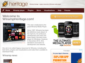 'winampheritage.com' screenshot