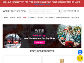 'wineanthology.com' screenshot