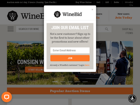 'winebid.com' screenshot