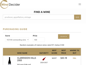'winedecider.com' screenshot