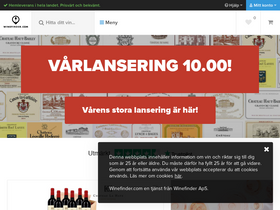 'winefinder.se' screenshot