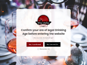 'wineonlinedelivery.com' screenshot