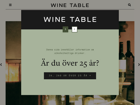 'winetable.se' screenshot