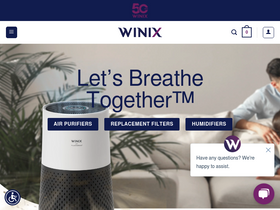 'winix.com' screenshot