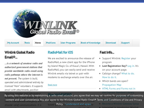 'winlink.org' screenshot