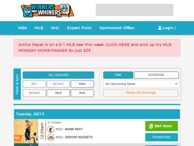 'winnersandwhiners.com' screenshot