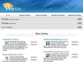 'winsite.com' screenshot