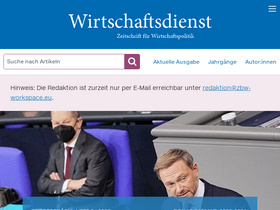 'wirtschaftsdienst.eu' screenshot