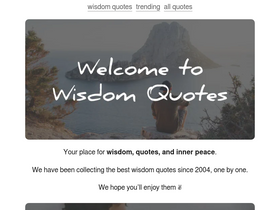 'wisdomquotes.com' screenshot