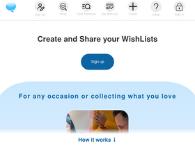 'wishlist.com' screenshot