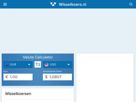 'wisselkoers.nl' screenshot