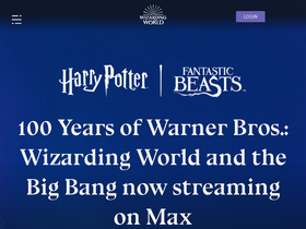 'wizardingworld.com' screenshot