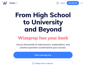 'wizeprep.com' screenshot