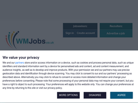 'wmjobs.co.uk' screenshot