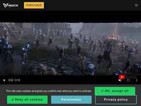 'wolcengame.com' screenshot