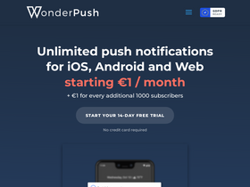 'wonderpush.com' screenshot
