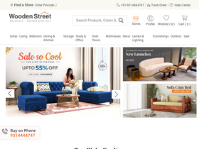'woodenstreet.com' screenshot