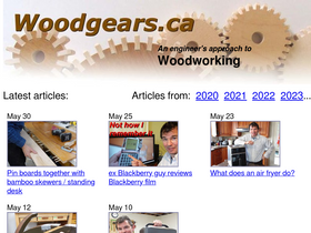'woodgears.ca' screenshot