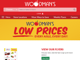 'woodmans-food.com' screenshot