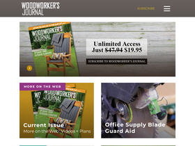 'woodworkersjournal.com' screenshot