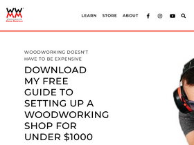 'woodworkingformeremortals.com' screenshot