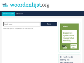 'woordenlijst.org' screenshot