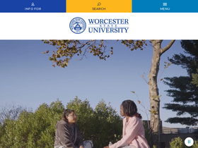 'worcester.edu' screenshot