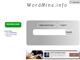 'wordmine.info' screenshot
