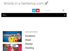 'wordsinasentence.com' screenshot