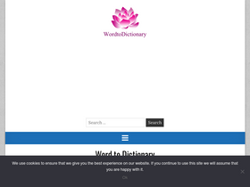 'wordtodictionary.com' screenshot