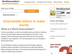 'wordunscramble.io' screenshot