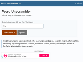 'wordunscrambler.me' screenshot