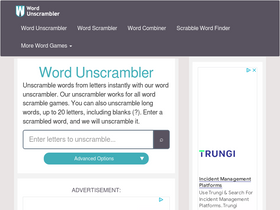 'wordunscrambler.net' screenshot