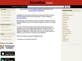'wordwebonline.com' screenshot