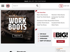 'workboots.com' screenshot