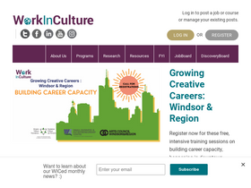 'workinculture.ca' screenshot