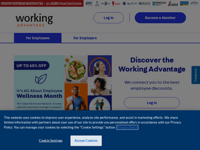 'workingadvantage.com' screenshot