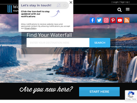 'world-of-waterfalls.com' screenshot