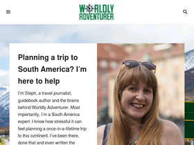 'worldlyadventurer.com' screenshot